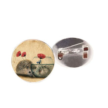 Load image into Gallery viewer, Retro hedgehog cute animal pin
