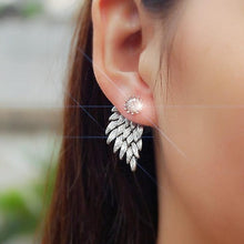 Load image into Gallery viewer, Crystal flower drop earrings
