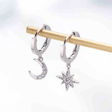 Load image into Gallery viewer, Crystal flower drop earrings
