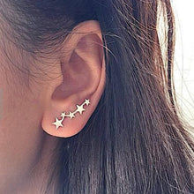 Load image into Gallery viewer, Crystal flower drop earrings
