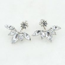 Load image into Gallery viewer, Crystal flower drop earrings

