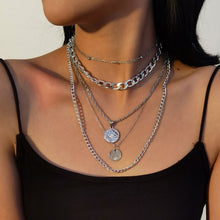 Load image into Gallery viewer, Multi-layered Human Head Coin Necklace
