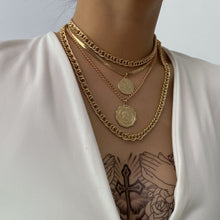 Load image into Gallery viewer, Multi-layered Human Head Coin Necklace
