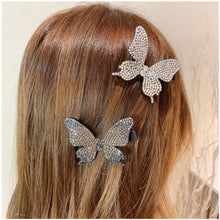 Загрузить изображение в средство просмотра галереи, Super fairy full diamond butterfly hairpin
