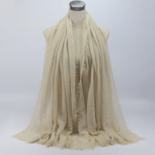 Load image into Gallery viewer, Muslim ruffled headscarf solid color
