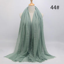 Load image into Gallery viewer, Muslim ruffled headscarf solid color
