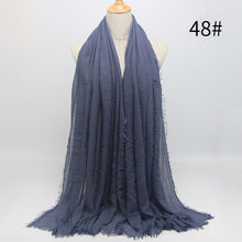 Load image into Gallery viewer, Muslim ruffled headscarf solid color
