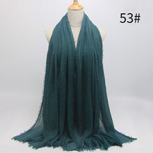 Load image into Gallery viewer, Muslim ruffled headscarf solid color
