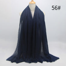 Load image into Gallery viewer, Muslim ruffled headscarf solid color
