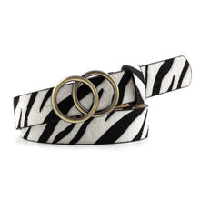 Загрузить изображение в средство просмотра галереи, Double loop women's PU leather metal buckle belt
