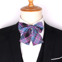 Load image into Gallery viewer, Check casual bow tie cotton
