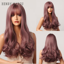 Load image into Gallery viewer, Long natural wave bangs cosplay wig
