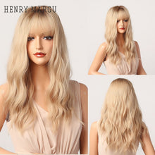Load image into Gallery viewer, Long natural wave bangs cosplay wig
