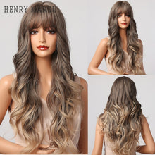 Load image into Gallery viewer, Long natural wave bangs cosplay wig
