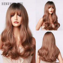 Load image into Gallery viewer, Long natural wave bangs cosplay wig
