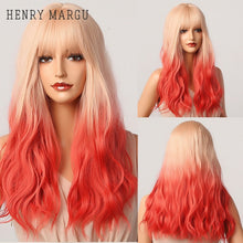 Load image into Gallery viewer, Long natural wave bangs cosplay wig
