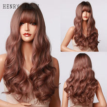 Load image into Gallery viewer, Long natural wave bangs cosplay wig

