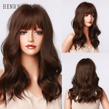 Load image into Gallery viewer, Long natural wave bangs cosplay wig
