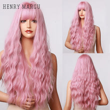 Load image into Gallery viewer, Long natural wave bangs cosplay wig
