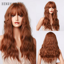 Load image into Gallery viewer, Long natural wave bangs cosplay wig
