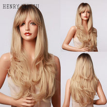 Load image into Gallery viewer, Long natural wave bangs cosplay wig
