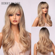 Load image into Gallery viewer, Long natural wave bangs cosplay wig
