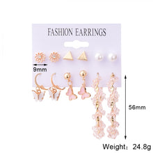 Загрузить изображение в средство просмотра галереи, 6 pairs/set Fashion round earrings
