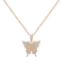 Загрузить изображение в средство просмотра галереи, Butterfly Pendant Crystal Necklace
