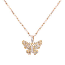 Загрузить изображение в средство просмотра галереи, Butterfly Pendant Crystal Necklace
