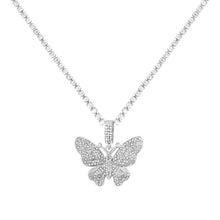 Загрузить изображение в средство просмотра галереи, Butterfly Pendant Crystal Necklace
