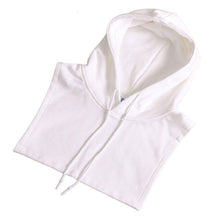 Load image into Gallery viewer, Detachable Dickey Fake Collar Drawstring Hooded Half Shirt
