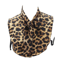 Загрузить изображение в средство просмотра галереи, Leopard print bust shirt with detachable bow
