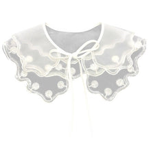 Загрузить изображение в средство просмотра галереи, Embroidered floral lace half shirt
