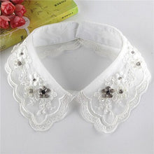Load image into Gallery viewer, Women's heart-shaped embroidered chiffon fake blouse
