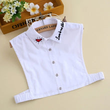 Load image into Gallery viewer, Women's heart-shaped embroidered chiffon fake blouse
