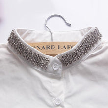 Load image into Gallery viewer, Women's heart-shaped embroidered chiffon fake blouse
