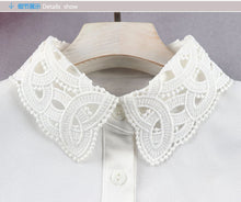 Load image into Gallery viewer, Women's heart-shaped embroidered chiffon fake blouse
