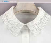 Load image into Gallery viewer, Women's heart-shaped embroidered chiffon fake blouse
