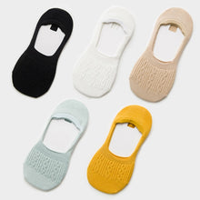 Загрузить изображение в средство просмотра галереи, 5 pairs of cotton silicone non-slip slippers socks
