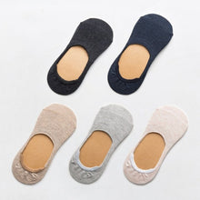 Загрузить изображение в средство просмотра галереи, 5 pairs of cotton silicone non-slip slippers socks
